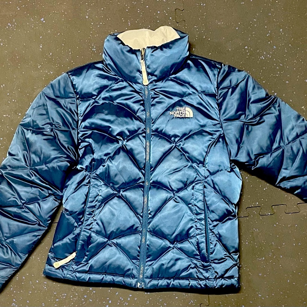 Blue North Face jacket